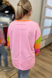 Sunset Sensation Colorblock Long Sleeve Top