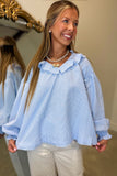 Beach Day Stripe Top Blue