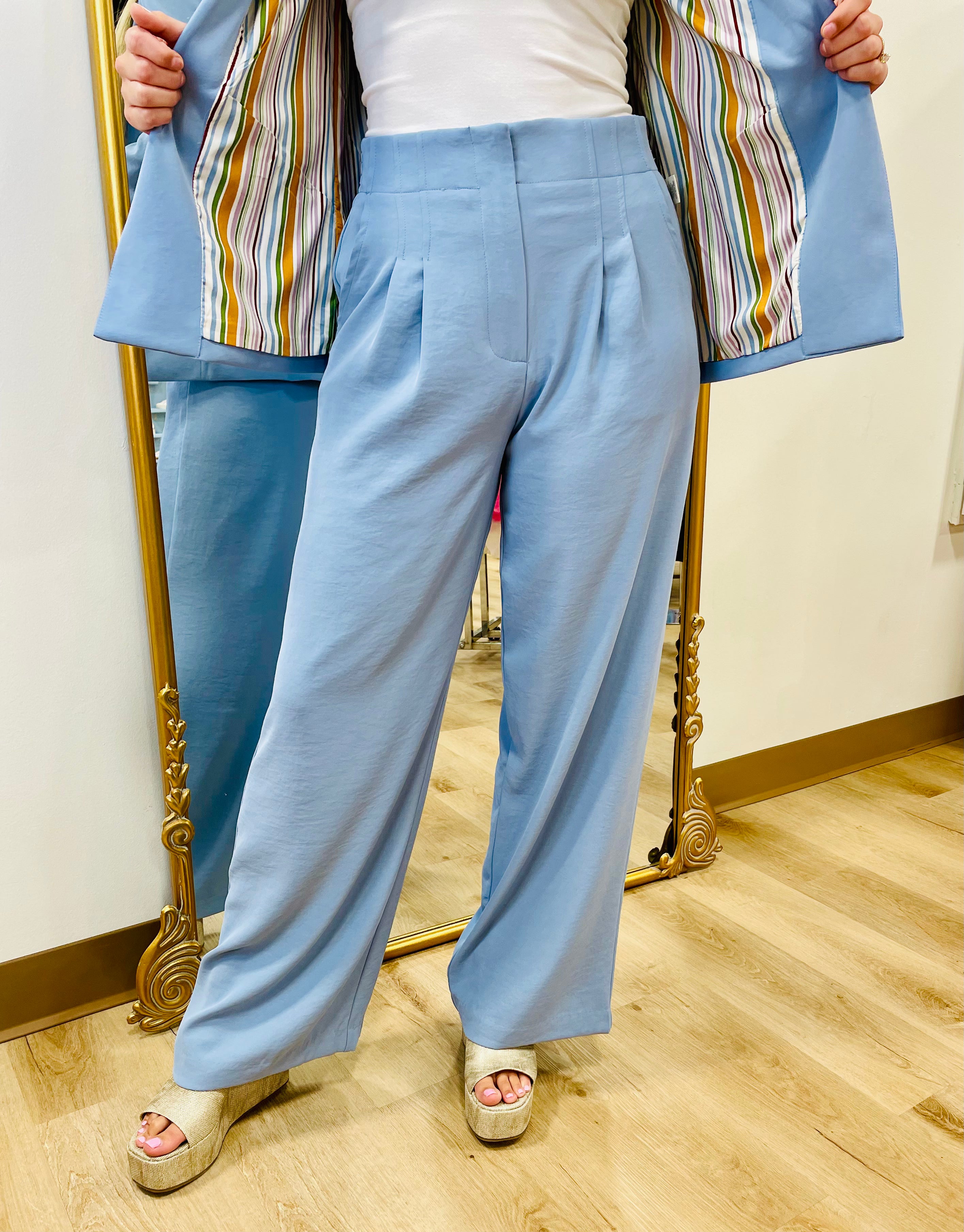 Clear Day Wide Leg Pants Blue