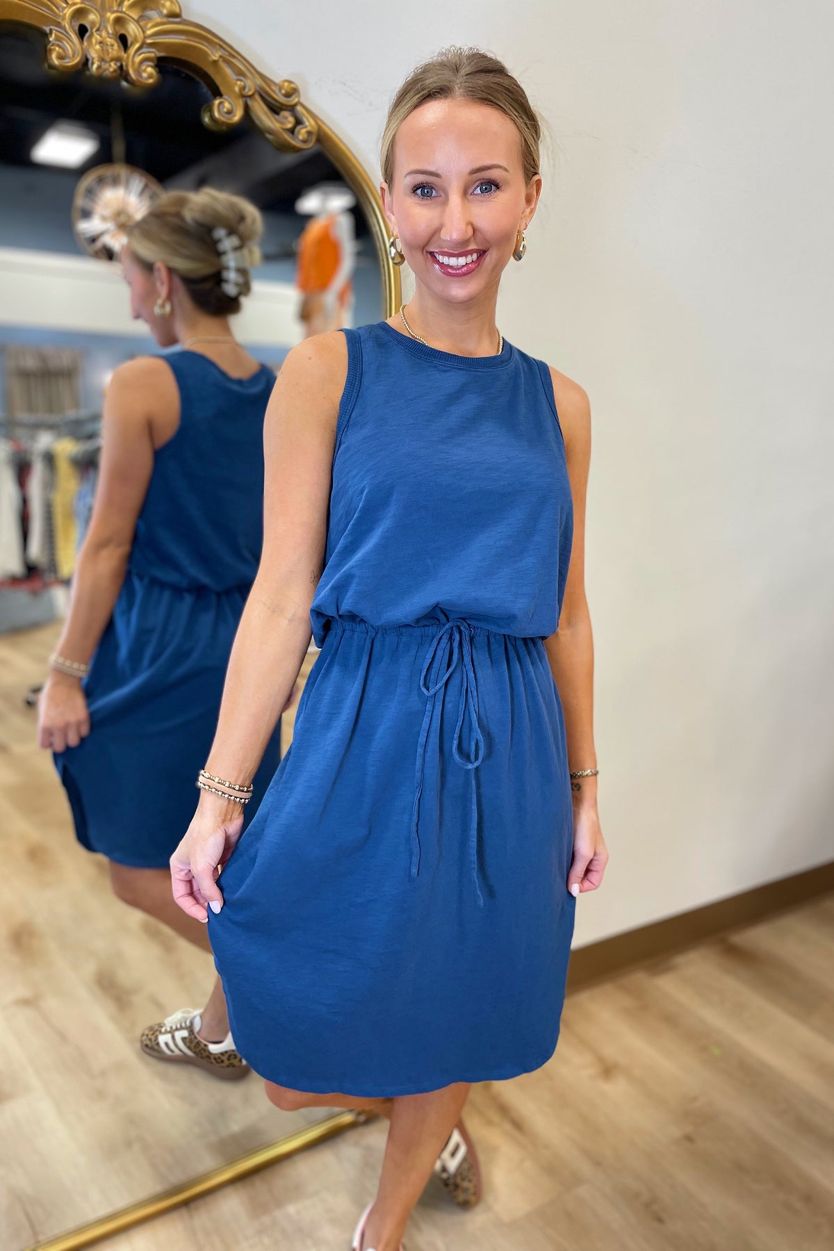 Dylan Sleeveless Tee Dress Blue