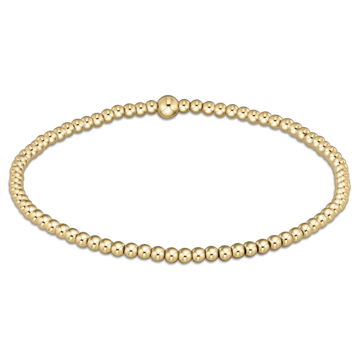 E Newton Classic Gold 2.5 mm Bead Bracelet