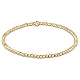 E Newton Classic Gold 2.5 mm Bead Bracelet