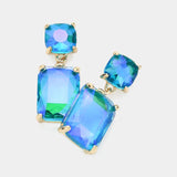Square Rectangle Dangle Earrings