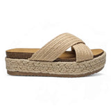 Yena Woven Strap Sandal Tan Jute