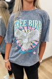 Puff Free Bird World Tour Graphic Tee Denim