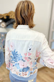 Charlie Border Print LS Button Front Jacket
