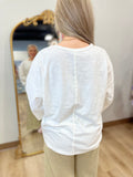 Pinwheel Applique' Tee White
