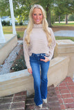 Anya Turtle Neck Dolman Sleeve Sweater Taupe