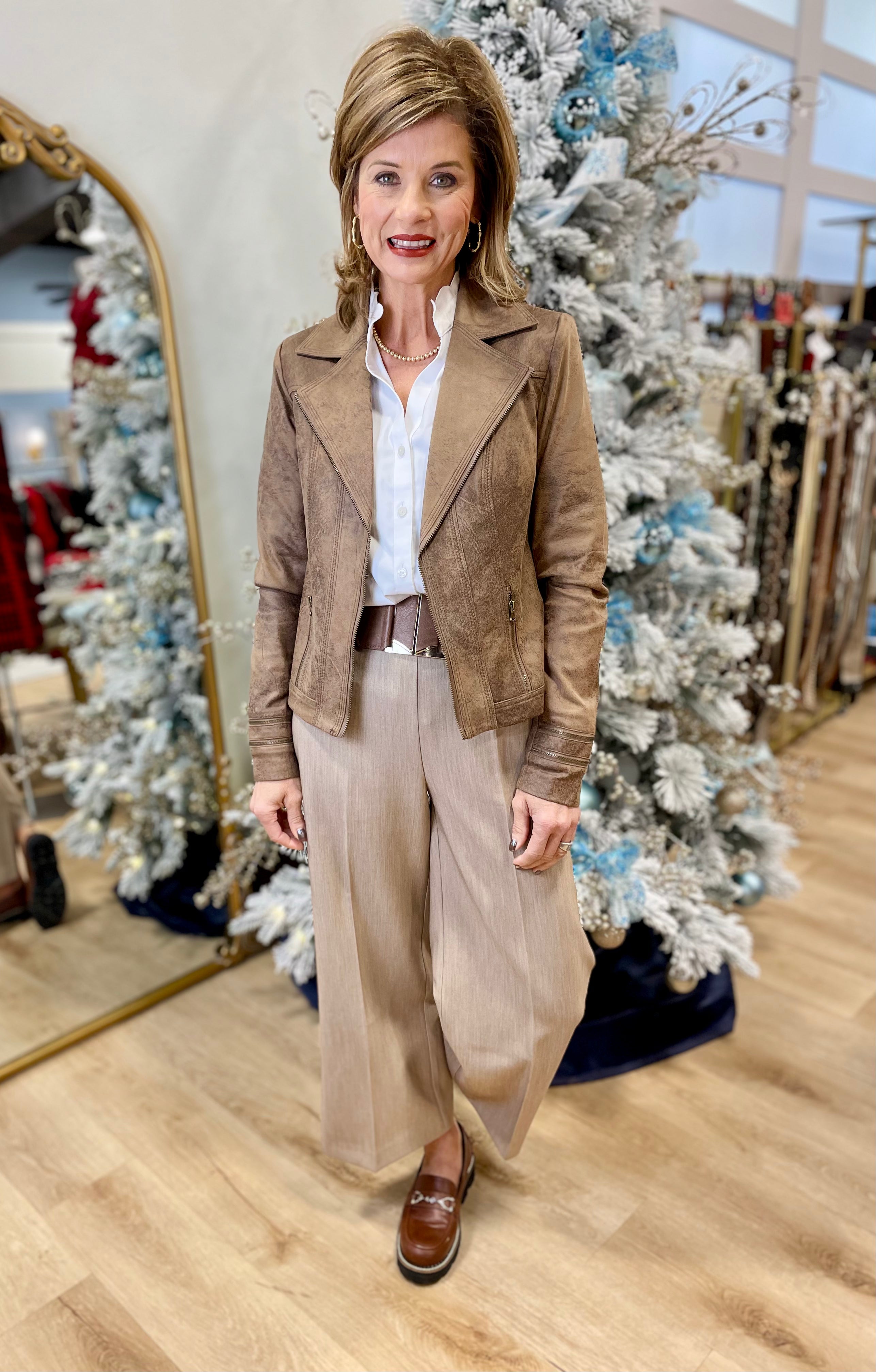 Charlie B Moto Jacket Truffle