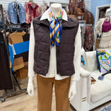 Multiples Drawstring Vest Brown