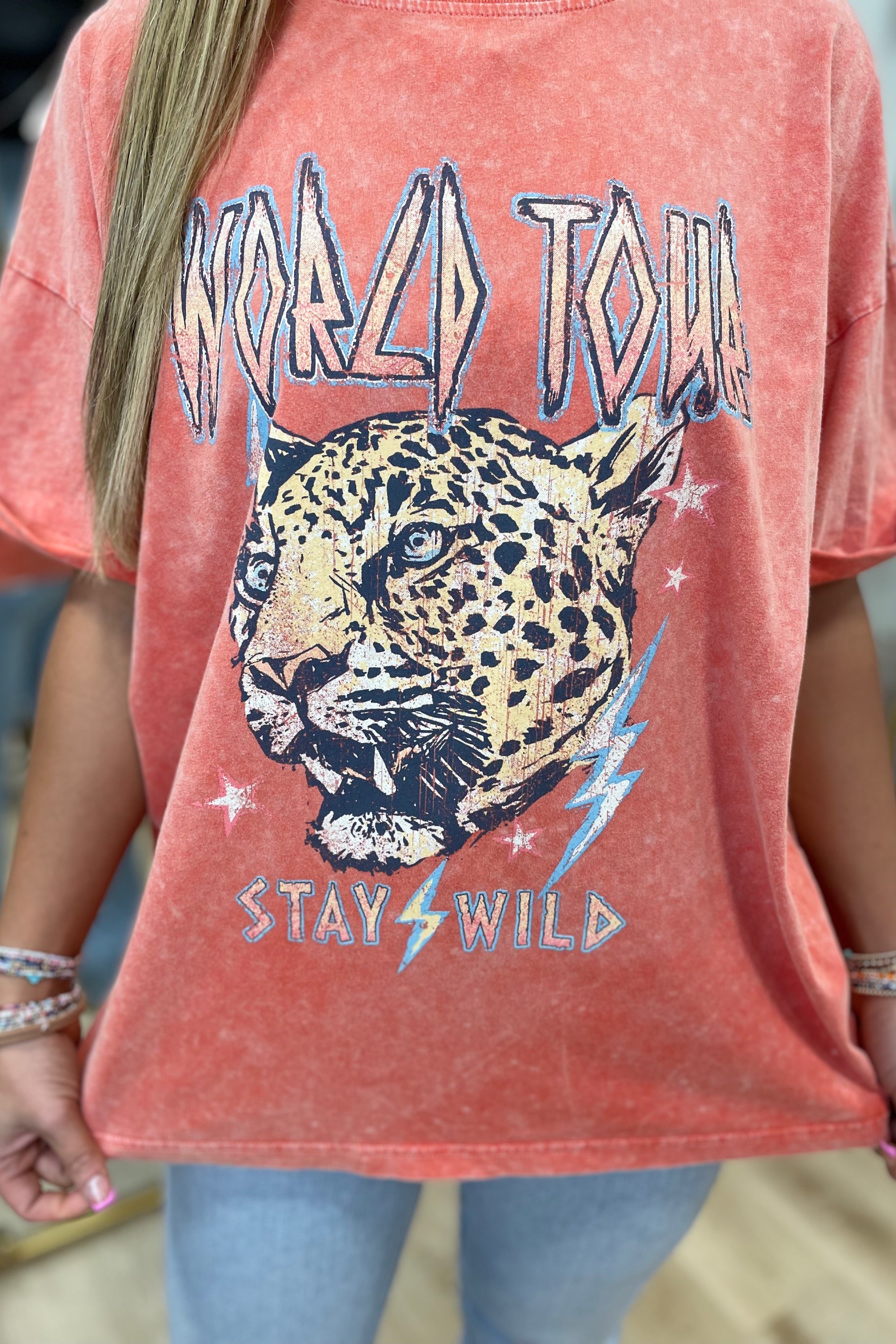 World Tour Stay Wild Graphic tee Orange