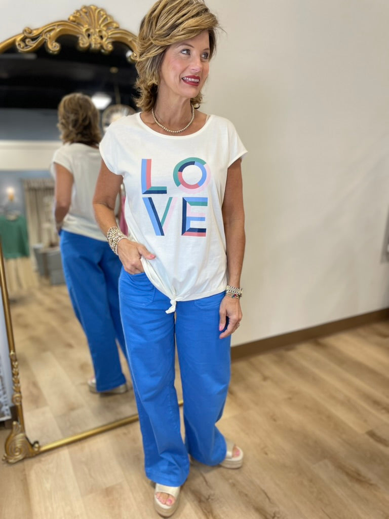 Charlie B Cap Sleeve Top LOVE