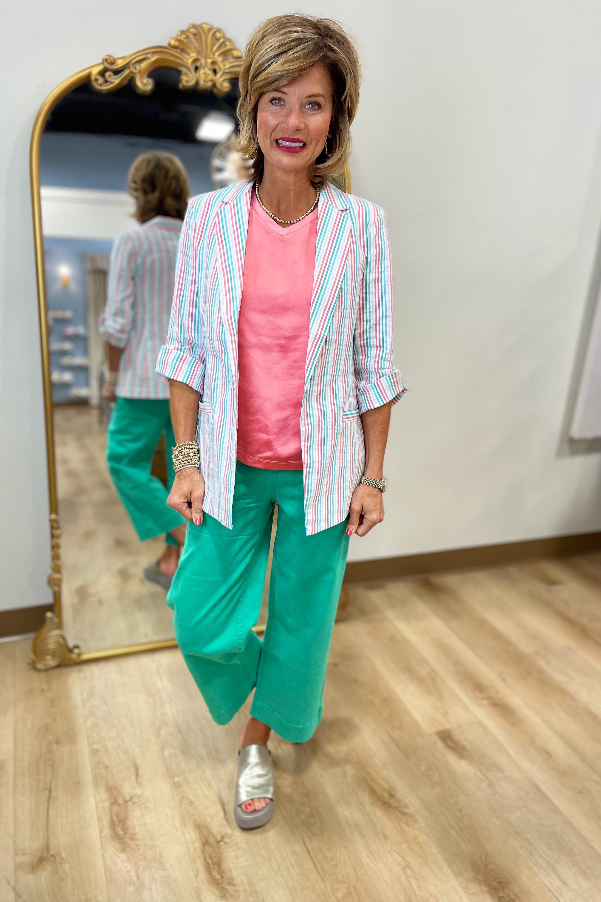 Renuar Woven Jacket Multi Stripe