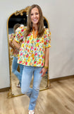 Flower Full Blouse Yellow