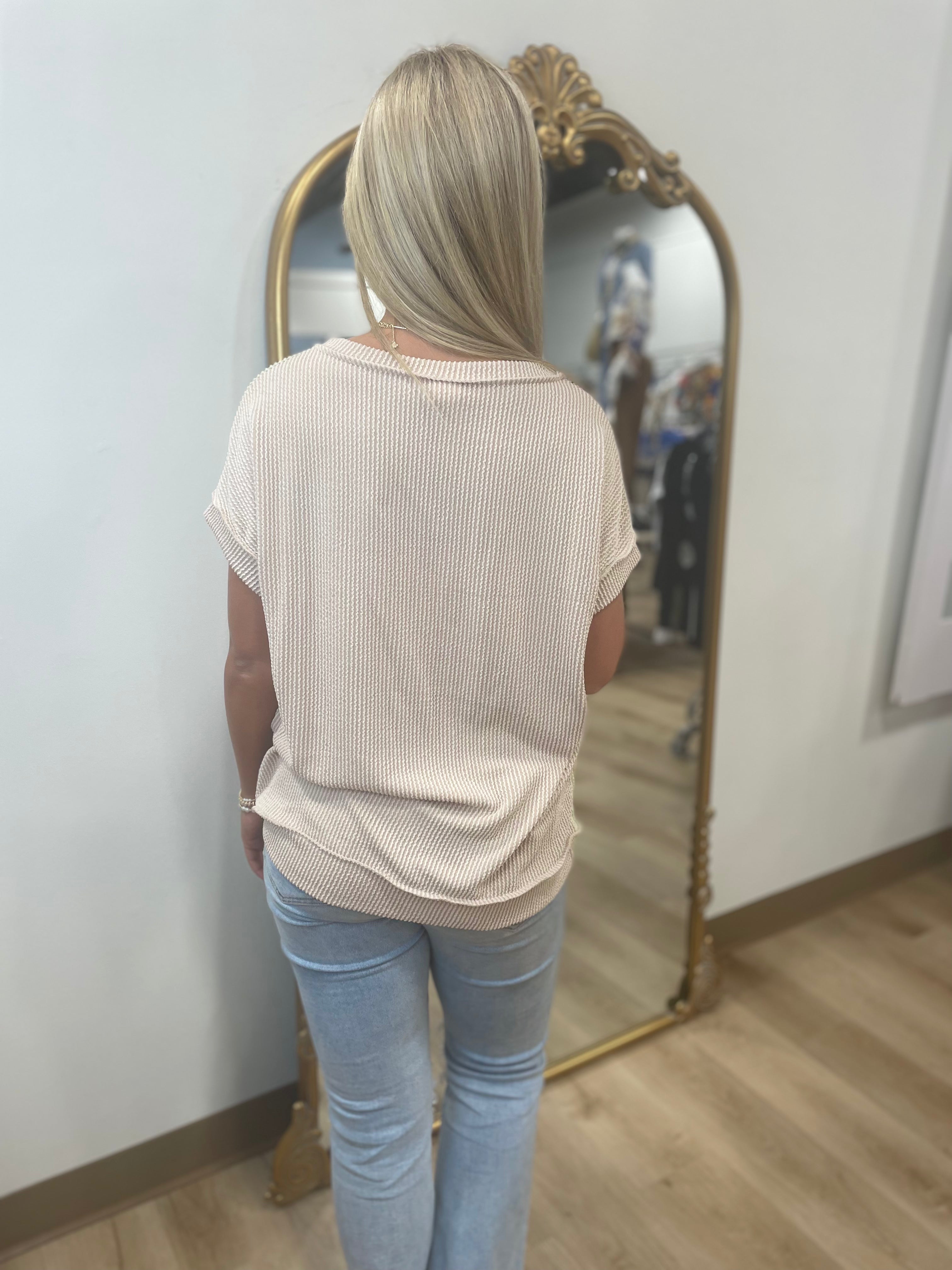 Patch Multi Color Top Mauve/Olive