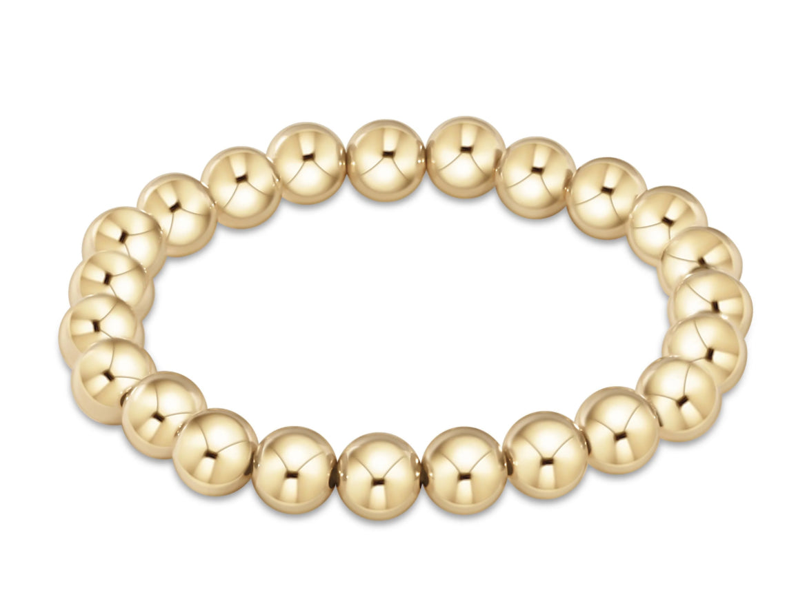 E Newton Extends Classic Gold 8mm Bead Bracelet