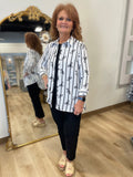 Multiples Button Front Shirt Black Bows