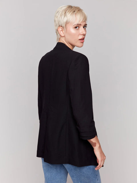Charlie B Crepe Jacket Black