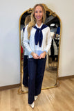Renuar V Neck Patchwork Sweater