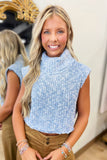 Sky View Cropped Turtleneck Sleeveless