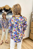 Umgee Autumn Floral Blouse Brown