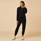 Softies Dreamtech 1/4 Zip Jogger Set Black