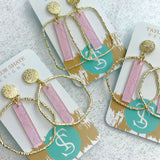 Taylor Shaye Round Hoops- Pink Blossom