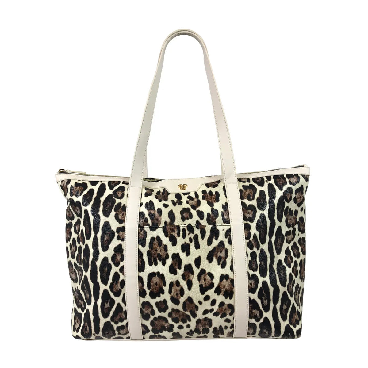 PurseN Getaway Tote - Cream Leopard