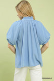 Umgee Everyday Ready Blouse Perwinkle
