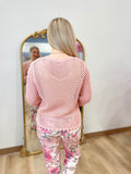 Another Love Mesh Sweater Rose