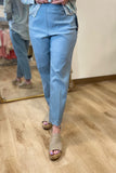 Multiples Pull On Pants Chambray