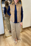 Charlie B Quilted Vest Khaki