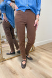 Multiples Pull On Ankle Pants Coffee