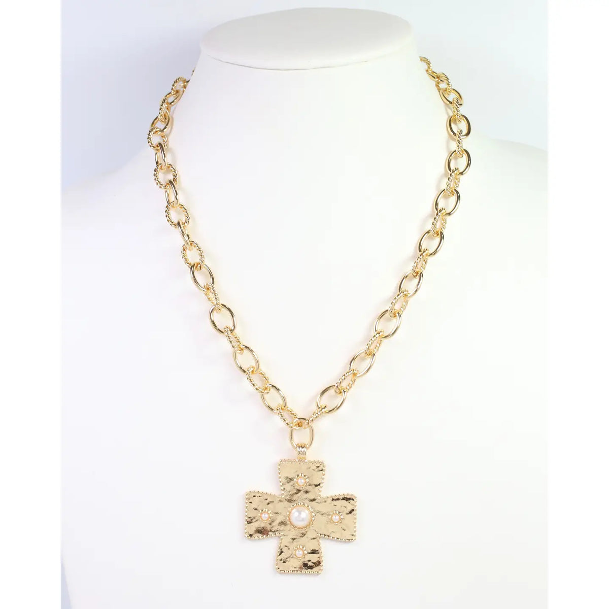 Caroline Hill Cayce Small Cross Necklace