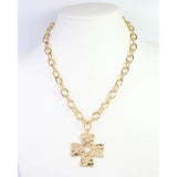 Caroline Hill Cayce Small Cross Necklace