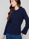 Charlie Button Detail Sweater Navy