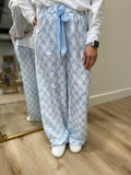 Mudpie Blue Bow Pajama Pants
