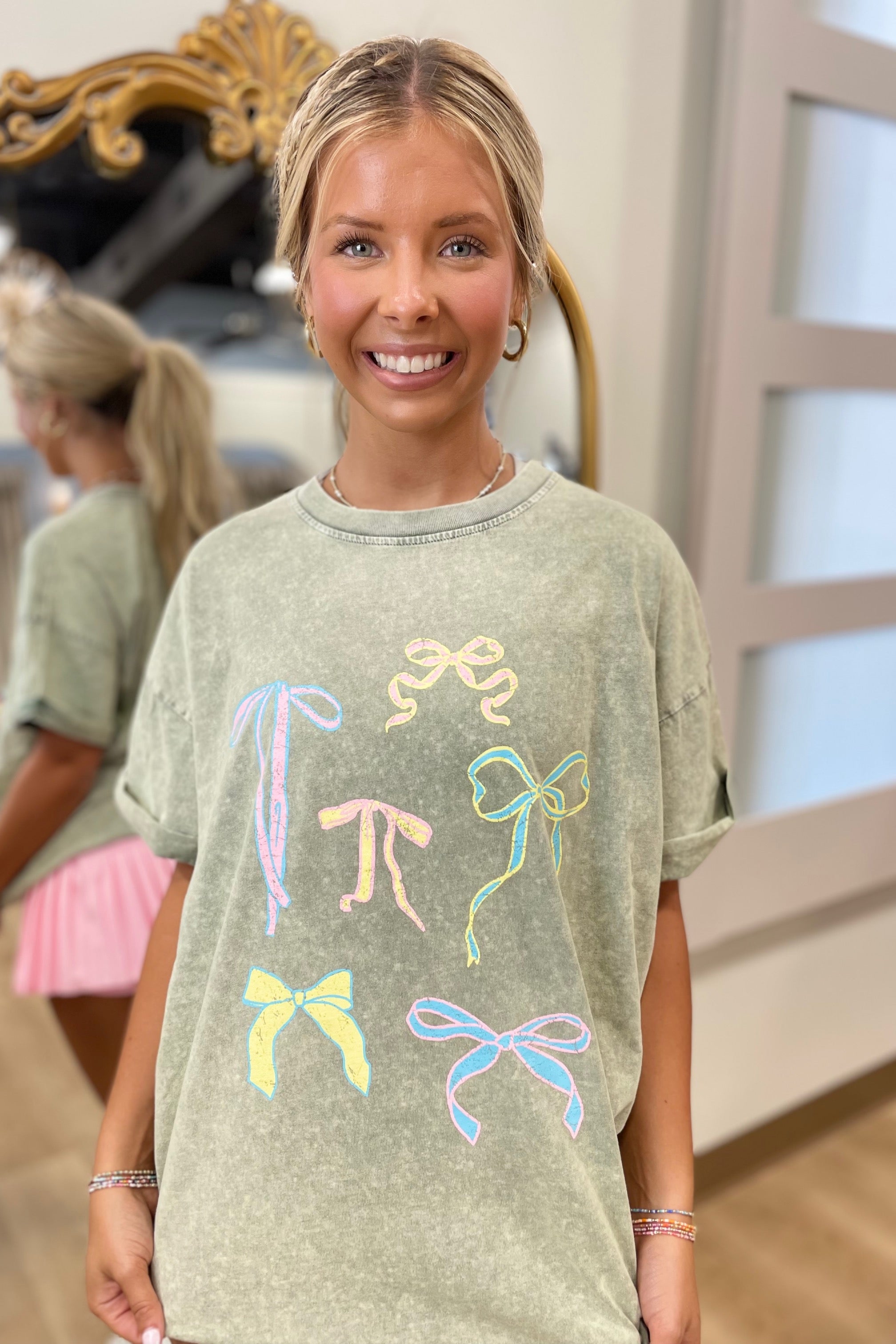 Coquette Ribbons Elements Graphic Tee Green