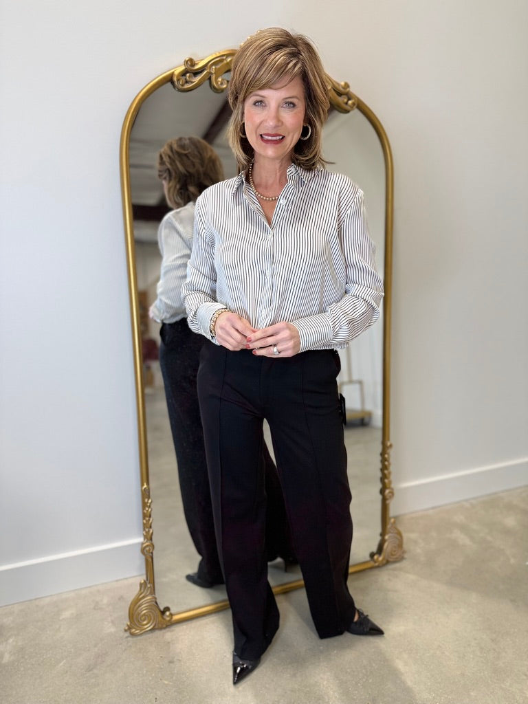 Cambridge Stripe Blouse Cream/Black