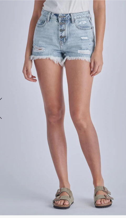 Hidden High Rise Short w Exposed Button
