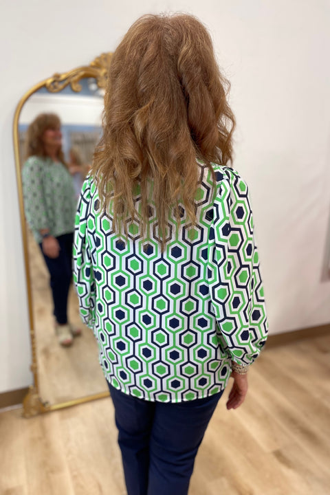 Multiples Elastic Shirred Front Top Multi