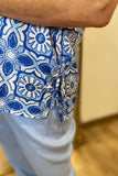 Charlie B Sleeve Linen Top Illusion