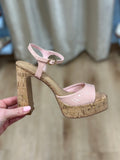 Abra Cork Bottom Platform Sandal Pink