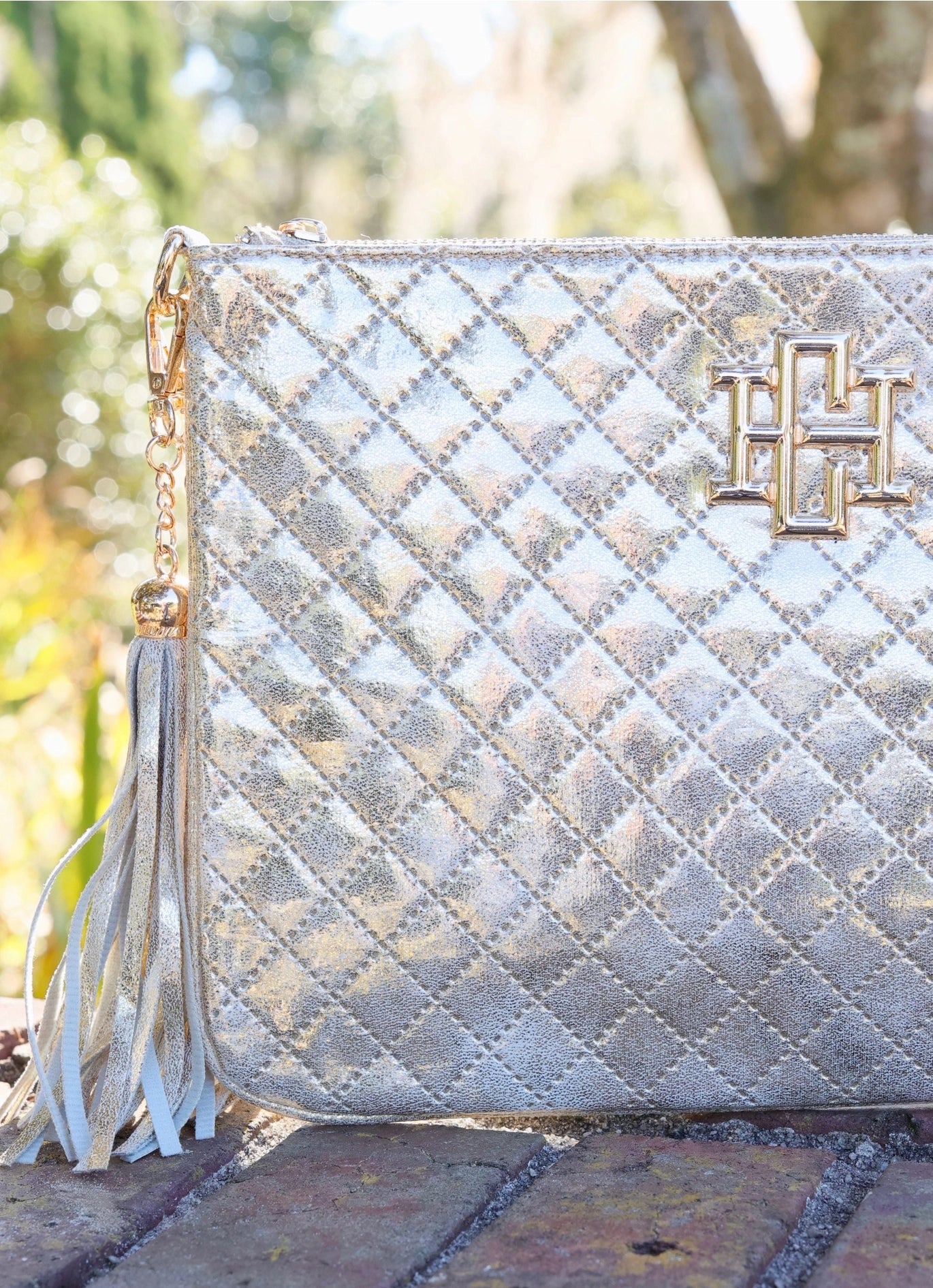 Caroline Hill Madelyn Clutch Champagne