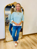 Picnic Parade Top Powder Blue