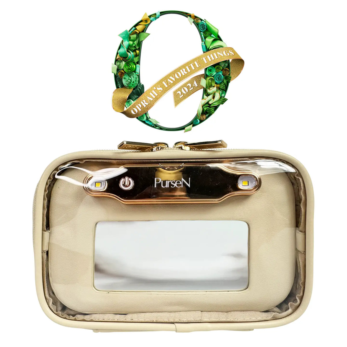 PurseN Littmini Lighted Mirror Case Latte