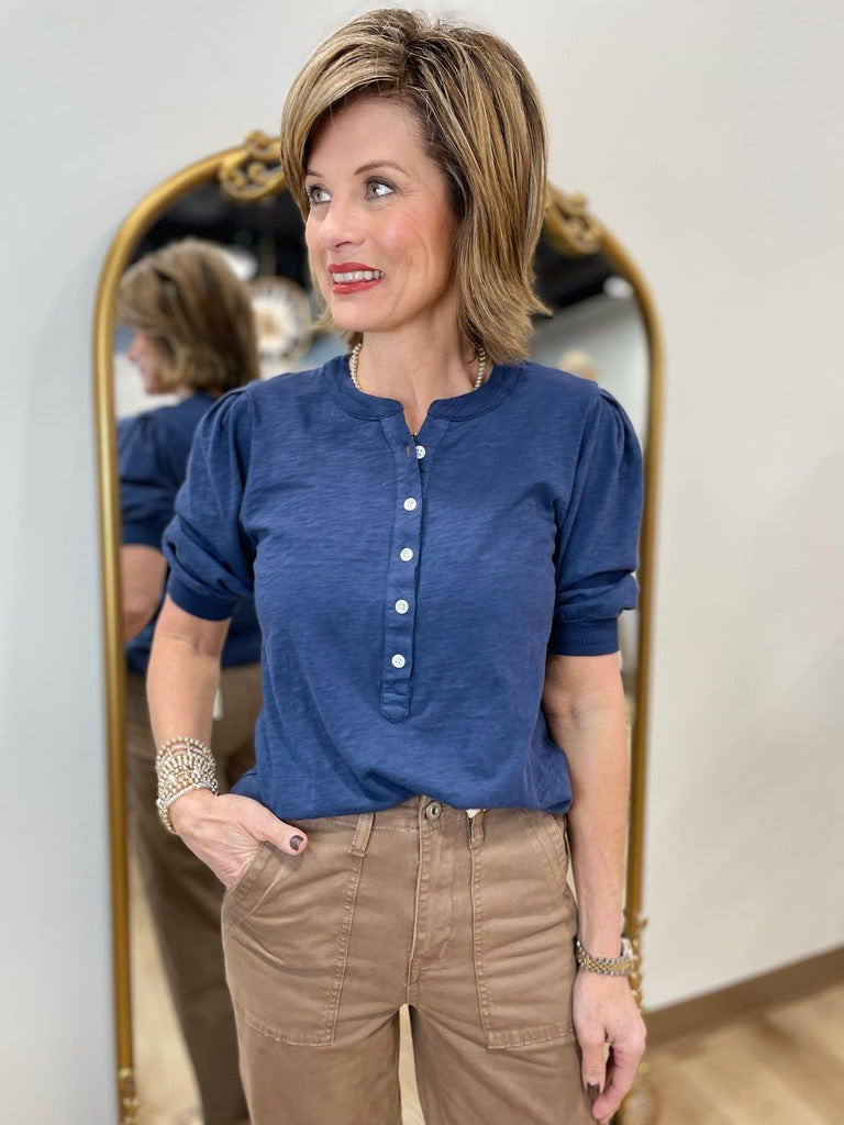 Dylan Madi Henley Top Navy
