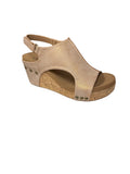 Corkys Carley Wedge Sandal Bronze Wash