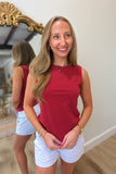 Dylan Anna Tank Dark Red