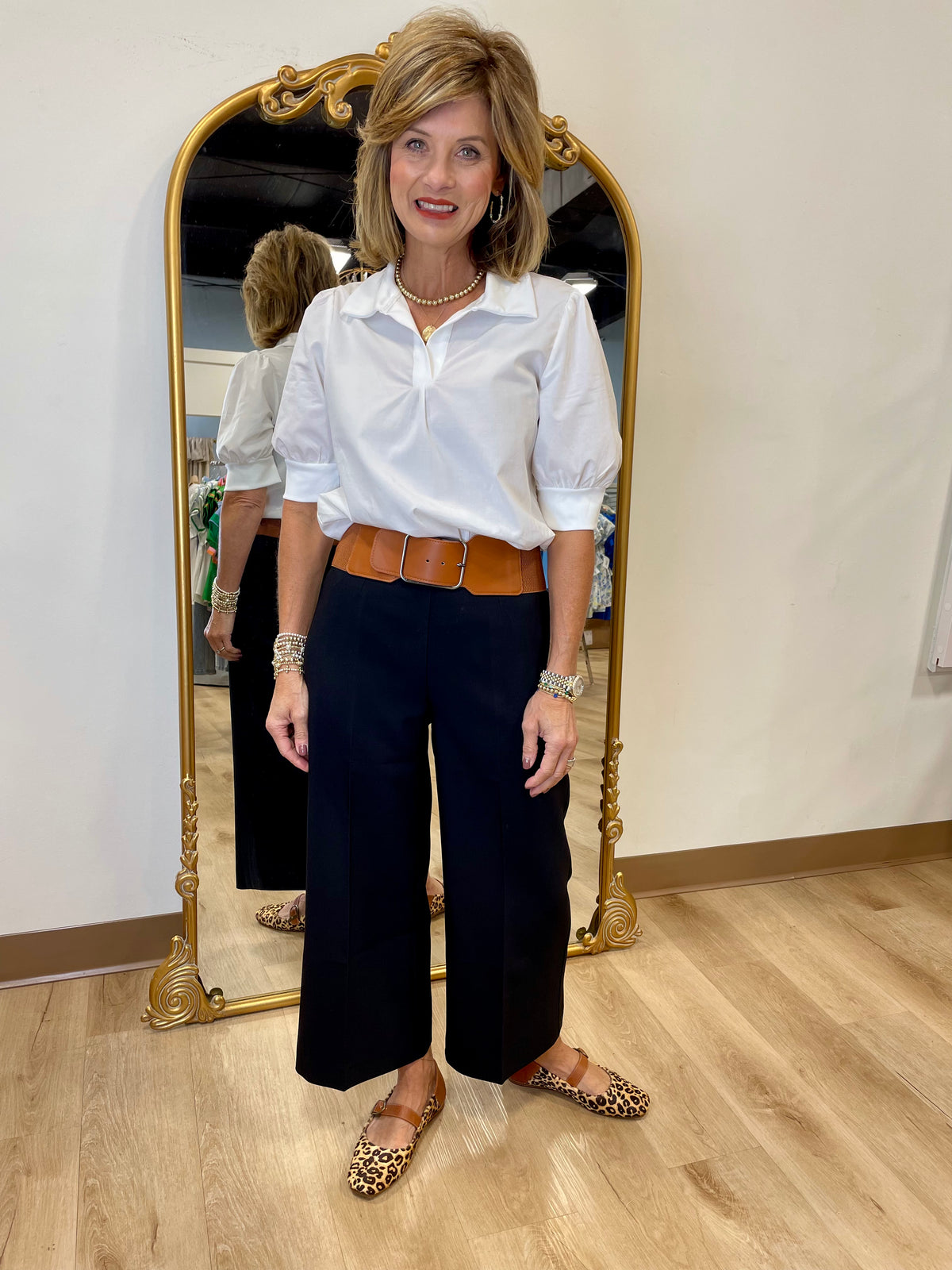 Charlie B Wide Leg Pant Black